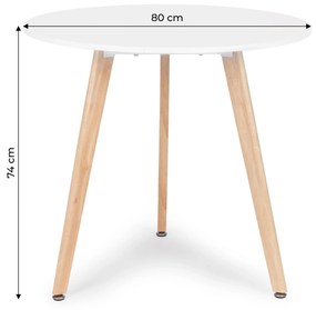Moderný drevený stôl do obývačky, 80 cm