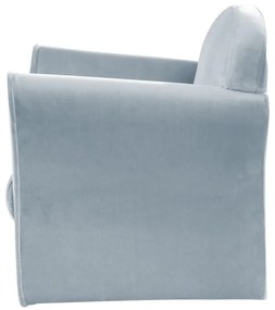 Svetlomodré zamatové detské kresielko Lil Sofa – Roba