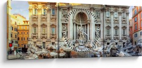 Obraz - Fontána di Trevi (s hodinami) (90x30 cm)