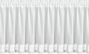 KRÁTKA ZÁCLONA NA PÁSKE LILA 150X40 CM BIELA