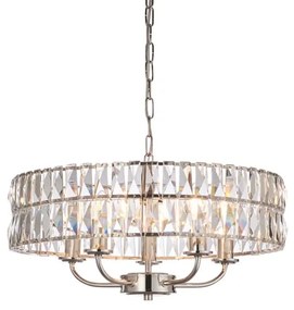 Endon 104467 - Luster na reťazi CLIFTON 5xE14/6W/230V lesklý chróm/číra