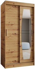 Šatníková skriňa 100 cm Rosaria (dub artisan). Akcia -21%. Vlastná spoľahlivá doprava až k Vám domov. 1126288