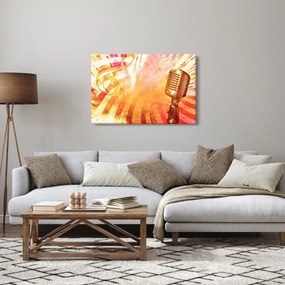 Obraz - Retro mikrofón (90x60 cm)