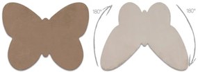 Koberec protišmykový SHAPE 3150 Motýľ Shaggy - camel, béžový plyš