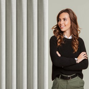 ZÁVES NA PÁSKE LEYA 140X270 CM STRIEBORNÁ