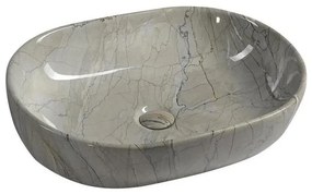 Sapho - Umývadlo na dosku DALMA 59x42 cm keramika/grigio