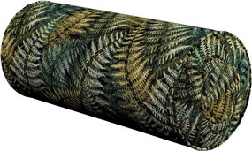 Valcový vankúš so záhybmi farba produktu zelená látka zapletaná, vzorované