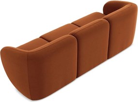 Zamatová pohovka v terakotovej farbe 244 cm Lani – Makamii