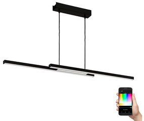 Eglo 900081 - LED RGBW Stmievateľný luster na lanku FRAIOLI-ZLED/32W/230V čierna