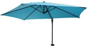 Nástenný slnečník Casoria 3 m polyester hliník/oceľ - tyrkysová