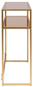 Loft Gold konzolový stolík zlatý 85x80cm