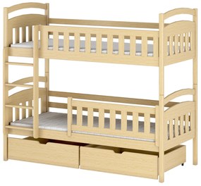 Detská posteľ 90 x 200 cm Irwin (s roštom a úl. priestorom) (borovica). Akcia -20%. Vlastná spoľahlivá doprava až k Vám domov. 1013562