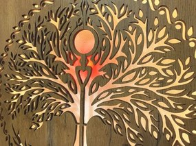 Obraz strom Život s led podsvietením na batériu