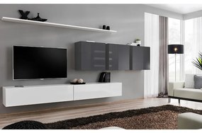 Obývacia stena Switch VII Biely/Grafit