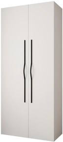 Šatníková skriňa 110 cm Carmela 50-2 (biela + čierna). Akcia -20%. Vlastná spoľahlivá doprava až k Vám domov. 1126725
