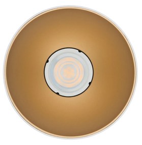 NOWODVORSKI Stropné LED osvetlenie POINT TONE, 1xGU10, 10W, 13cm, okrúhle, biele, zlaté