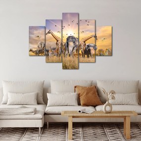 Obraz - Africké zvieratá (150x105 cm)