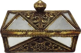 Zlatá antik šperkovnica Jewellery Antique - 17*11*10 cm
