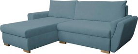 Rohová sedačka Helvetius, modrá látka