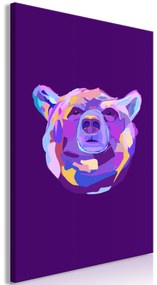 Artgeist Obraz - Colourful Bear (1 Part) Vertical Veľkosť: 20x30, Verzia: Premium Print