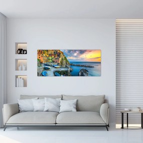 Obraz - Stredomorská dedina (120x50 cm)