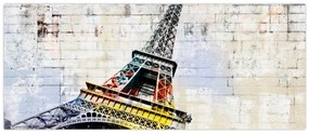 Obraz - Digitálne umenie Eiffelovej veže (120x50 cm)