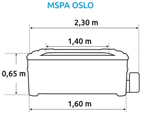 Marimex | Vírivý bazén MSPA Oslo Sapphire F-SA063W | 11400283