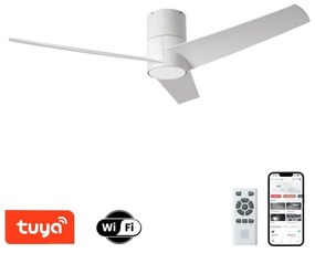 ZEVENTI - LED stropný ventilátor BARROSA LED/18W/230V Wi-Fi Tuya biela + diaľkové ovládanie