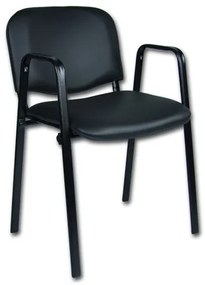 Konferečná stolička ISO eko-koža s područkami Čierna D1 EKO