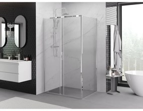 Mexen Exo, sprchovací kút s posuvnými dverami 110 x 95 cm, 6mm číre sklo, chrómový profil, 8151-110-095-01-00
