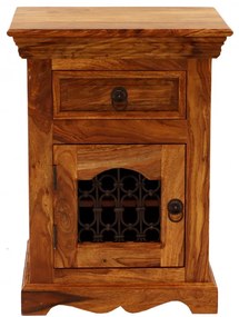 Nočný stolík Jali 45x60x40 z indického masívu palisander Super natural