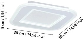 Eglo 901234 - LED Stmievateľné stropné svietidlo MACCHIONI LED/20W/230V biela + DO