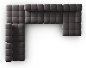 Tmavosivá zamatová pohovka 379 cm Bellis – Micadoni Home