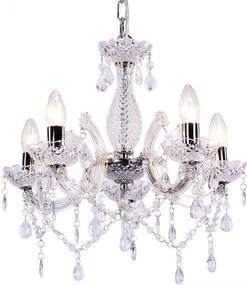 Toolight Toolight, stropné svietidlo 5xE14, EBT004-5CP, priehľadná-chróm, OSW-01258