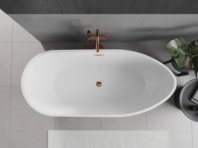 Mexen Eos, voľne stojaca vaňa 170 x 75 cm, biela, ružové zlato prepad, 52471707500-60