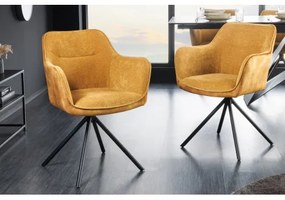 Stolička 44157 Verona látka Svetlo Žltá + Zamat  - Komfort-nábytok