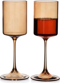 Sada 4 ks pohárov ROMANE 300 ml medová