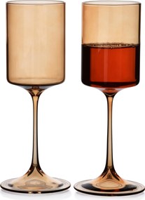 Sada 4 ks pohárov ROMANE 300 ml medová