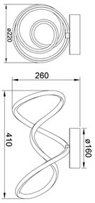 Stropné svietidlo s LED páskou čierne CLINT 41 cm