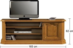 Rustikálny TV stolík Kinga H - drevo D3