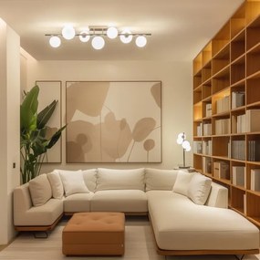 Brilagi - LED Prisadený luster MILLA 7xG9/3W/230V čierny chróm/biela