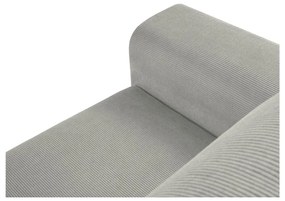 Svetlosivá menčestrová rozkladacia/s úložným priestorom rohová pohovka (pravý roh/s leňoškou) Kyoto – Cosmopolitan Design