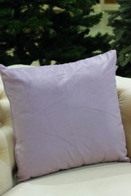Bledo fialový zamatový dekoračný vankúš 40cm