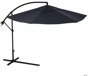 Záhradný skladací slnečník SUNVI 300 cm, grafitový + obal zdarma