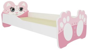 Detská posteľ s matracom Pinkie 80x160 cm - biela / ružová