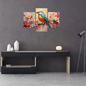 Obraz - Maľba vtáčika (90x60 cm)