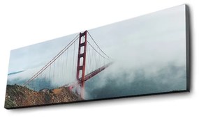 Obraz s LED osvetlením GOLDEN GATE V MLHE 64 30 x 90 cm