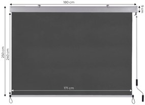 MultiGarden Vertikálna markíza s kľukou, antracit, MultiGarden