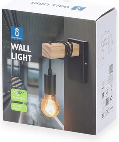 Aigostar - Nástenné svietidlo 1xE27/60W/230V hnedá/čierna