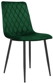 Jedálenská stolička DEXTER zamatová, tmavozelená